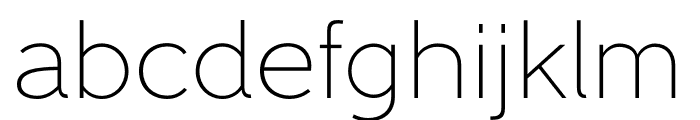Gentleman300-ExtraLight Font LOWERCASE