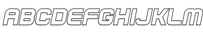 Geof Outline Slanted Font UPPERCASE