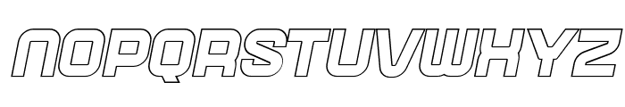 Geof Outline Slanted Font UPPERCASE
