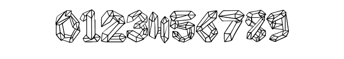 Geometric Crystal Outli Regular Font OTHER CHARS