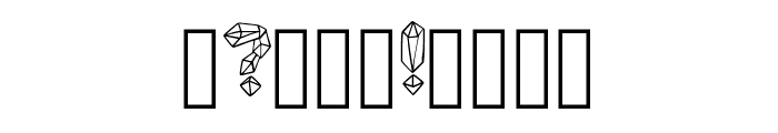 Geometric Crystal Outli Regular Font OTHER CHARS