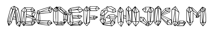 Geometric Crystal Outli Regular Font UPPERCASE