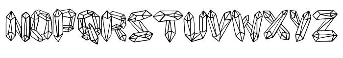Geometric Crystal Outli Regular Font UPPERCASE