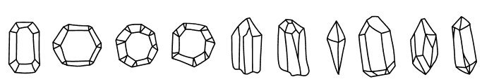 Geometric Crystal Font OTHER CHARS