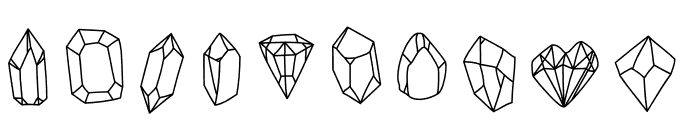 Geometric Crystal Font OTHER CHARS