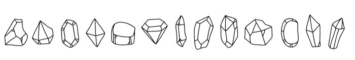 Geometric Crystal Font UPPERCASE