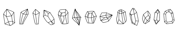 Geometric Crystal Font LOWERCASE