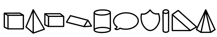 Geometric shapes Font OTHER CHARS