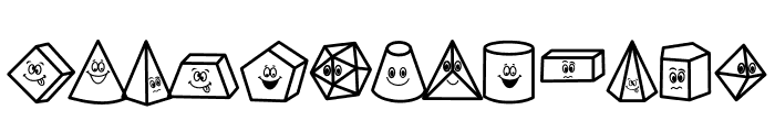 Geometry cute Font UPPERCASE