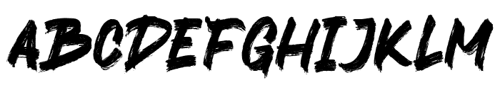 George Brush Font UPPERCASE