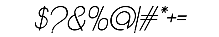 Geotype-ThinItalic Font OTHER CHARS