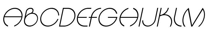 Geotype-ThinItalic Font UPPERCASE