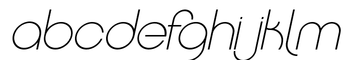 Geotype-ThinItalic Font LOWERCASE