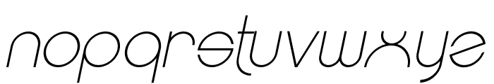 Geotype-ThinItalic Font LOWERCASE