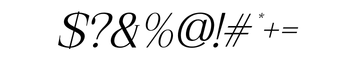 Gerislan Italic Font OTHER CHARS