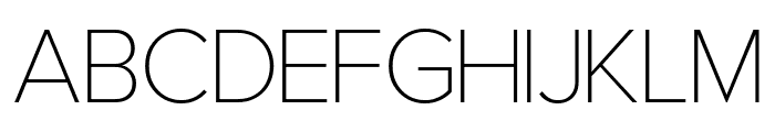 Gerkco Thin Font LOWERCASE