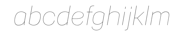 Gerlach Sans Hairline Italic Font LOWERCASE