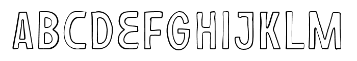 Geronide Condensed Outline Font LOWERCASE