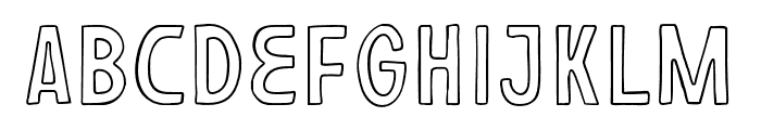 Geronide-CondensedOutline Font LOWERCASE