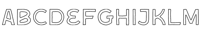 Geronide-Outline Font LOWERCASE