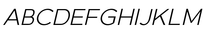 Gexo Sans Light Italic Font UPPERCASE