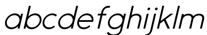 Gexo Sans Light Italic Font LOWERCASE