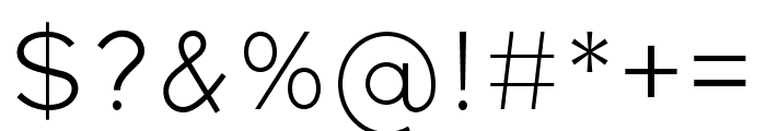 Gexo Sans Light Font OTHER CHARS