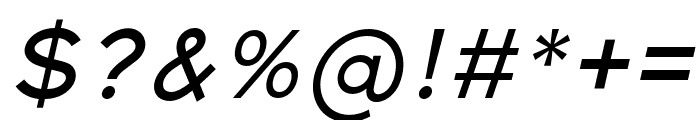 Gexo Sans Medium Italic Font OTHER CHARS
