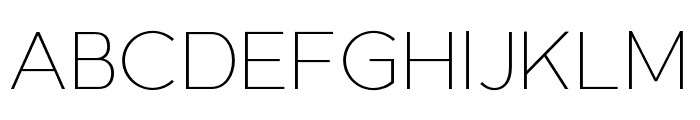 Gexo Sans Thin Font UPPERCASE