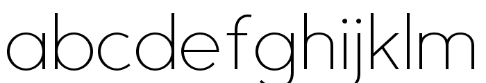 Gexo Sans Thin Font LOWERCASE