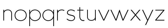 Gexo Sans Thin Font LOWERCASE