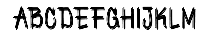 Gharklean Brush Font LOWERCASE