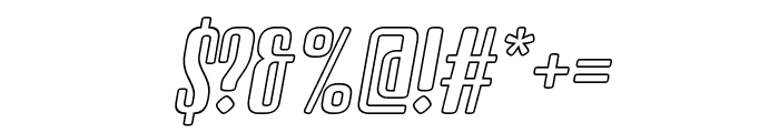 Ghebs Outline Italic Font OTHER CHARS