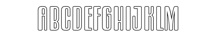 Ghebs Outline Font UPPERCASE