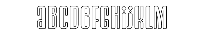 Ghebs Outline Font LOWERCASE