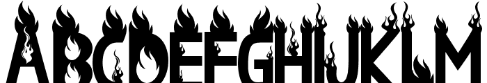 Ghost Blaze Font UPPERCASE