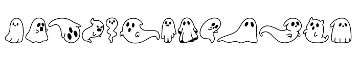 Ghost Doodle Font UPPERCASE