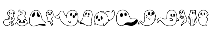 Ghost Doodle Font UPPERCASE