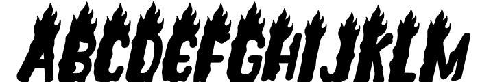 Ghost Flames Italic Italic Font UPPERCASE