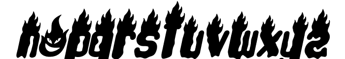Ghost Flames Italic Italic Font LOWERCASE