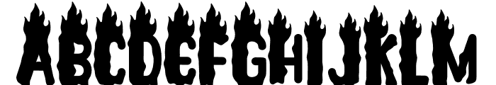 Ghost Flames Font UPPERCASE