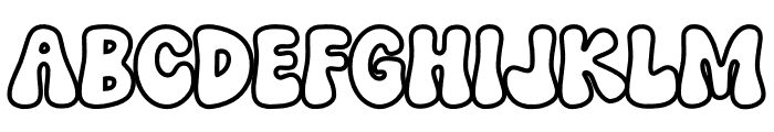 Ghost Groovy Outline Font UPPERCASE