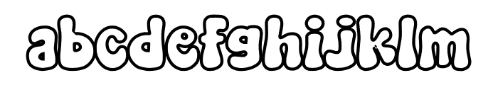 Ghost Groovy Outline Font LOWERCASE