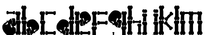 Ghost Skeleton Font LOWERCASE