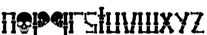 Ghost Skeleton Font LOWERCASE