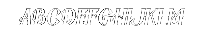 Ghost Theater Italic Outline Font UPPERCASE