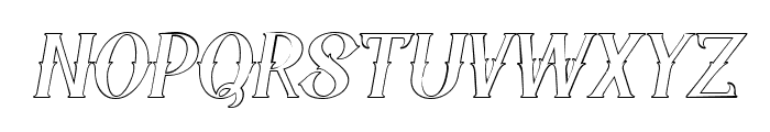 Ghost Theater Italic Outline Font UPPERCASE