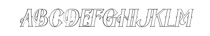 Ghost Theater Italic Outline Font LOWERCASE