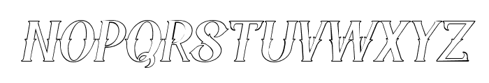 Ghost Theater Italic Outline Font LOWERCASE