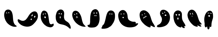 Ghost doodles Font UPPERCASE